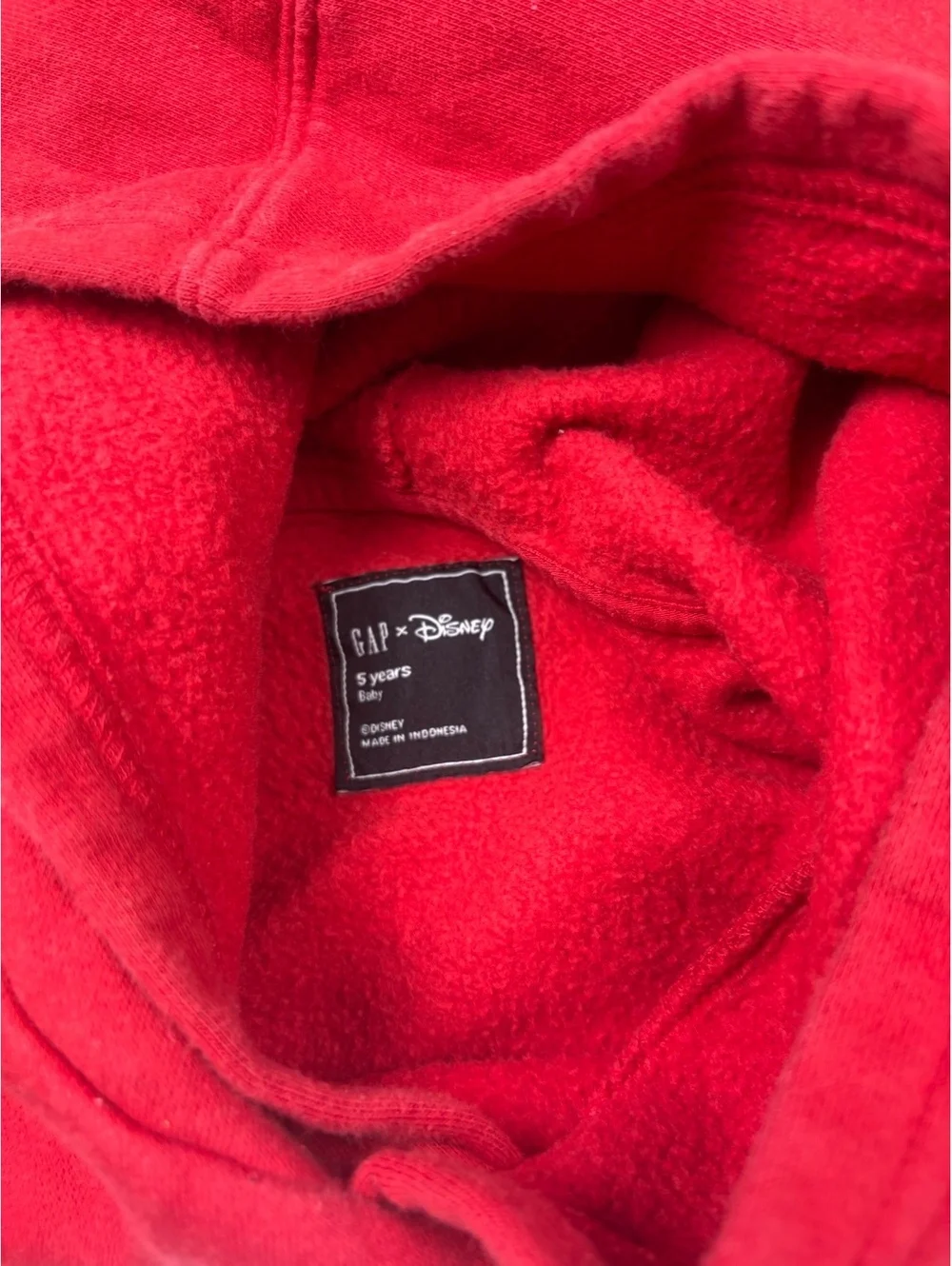 GAP Disney Mickey Mouse Logo Hoodie Red Kids Pullover